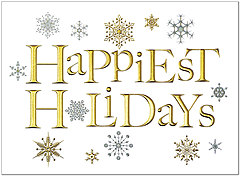 Glistening Snowflakes Holiday Card H1522G-AAA